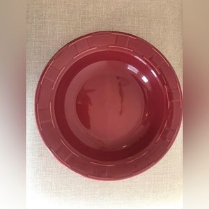 Longaberger Pasta Bowl Woven Traditions Paprika Red